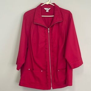 CJ Banks Red 3/4 sleeve jacket